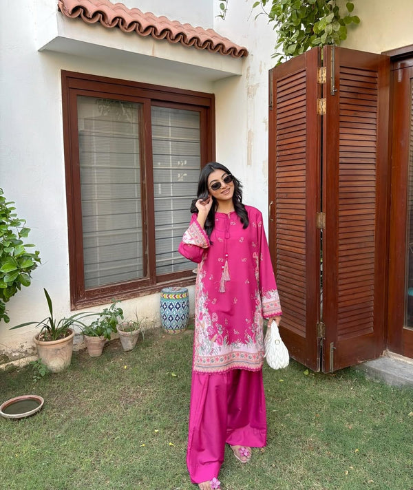 Pink Lily Digital Print Co-Ord set